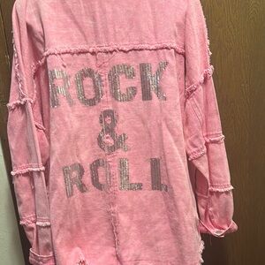 1.4.3. Story by Line Up Pink and Silver Jean Jacket